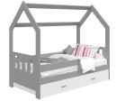 OUTLET - Łóżko Domek dziecięce 160x80 dla dzieci szary D3C