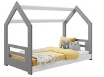 Łóżko Domek dziecięce 160x80 dla dzieci szare D2B