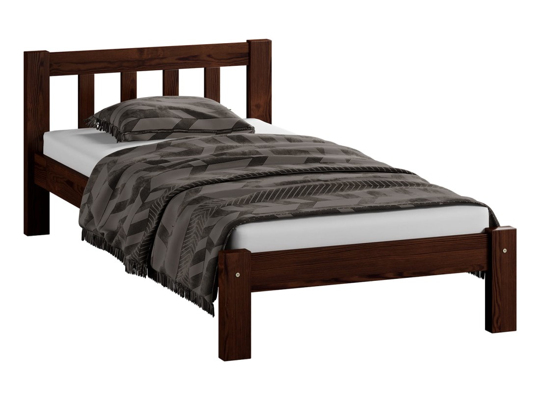 Łóżko sosnowe Ofelia 90x200 orzech