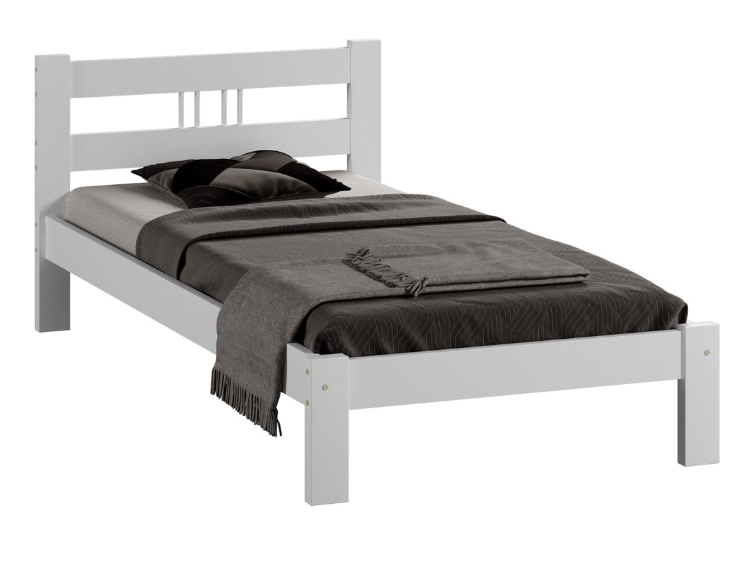 Łóżko sosnowe Nikola 90x200 białe