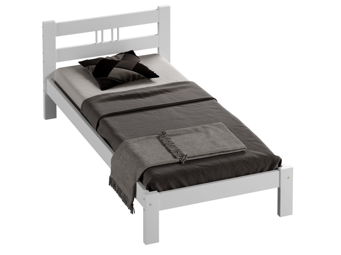 Łóżko sosnowe Nikola 90x200 białe