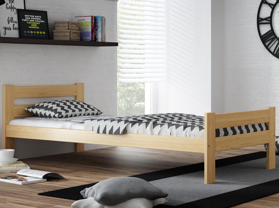 Łóżko drewniane Manta 90x200 eko sosna