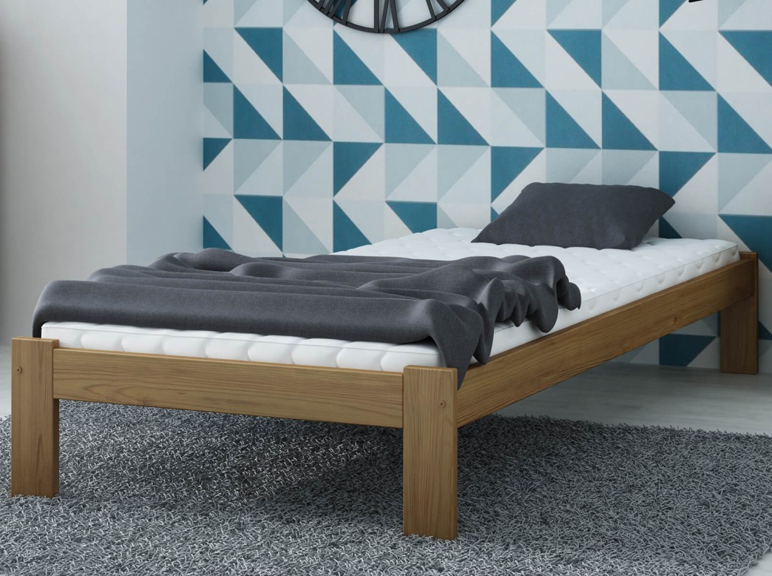 Łóżko drewniane Irys 90x200 eko dąb