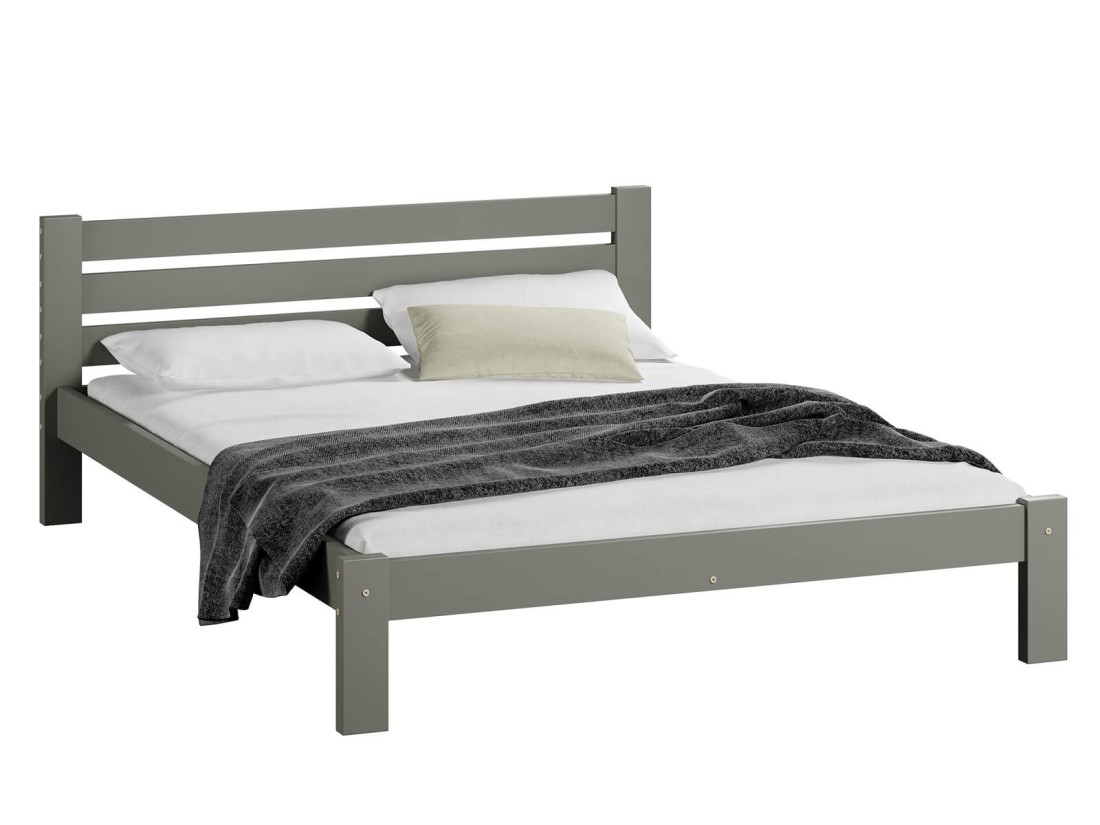 OUTLET - Łóżko sosnowe Azja 160x200 szare