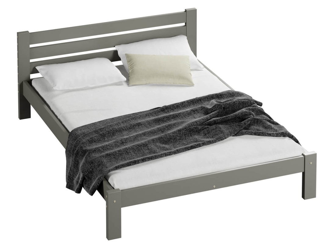 OUTLET - Łóżko sosnowe Azja 160x200 szare