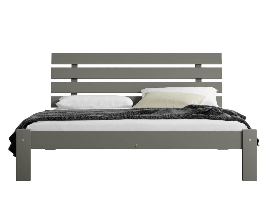 OUTLET - Łóżko sosnowe Klara 160x200 szare