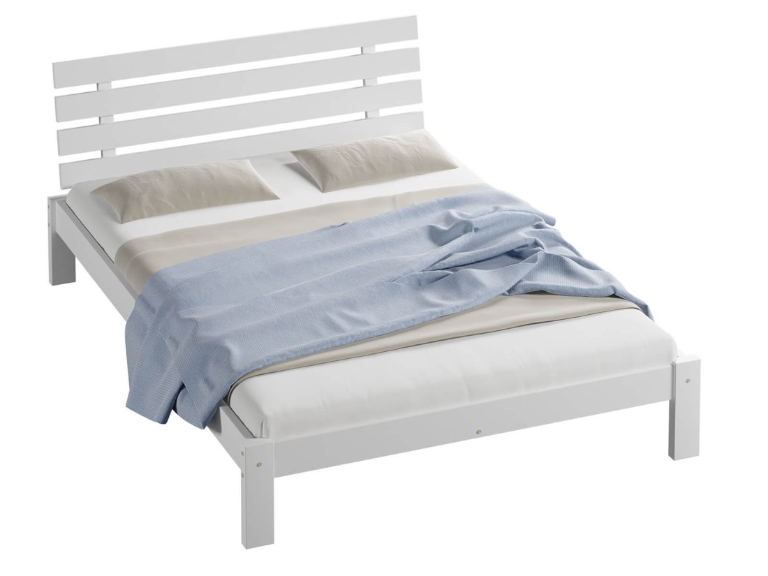 Łóżko sosnowe Klara 120x200 białe