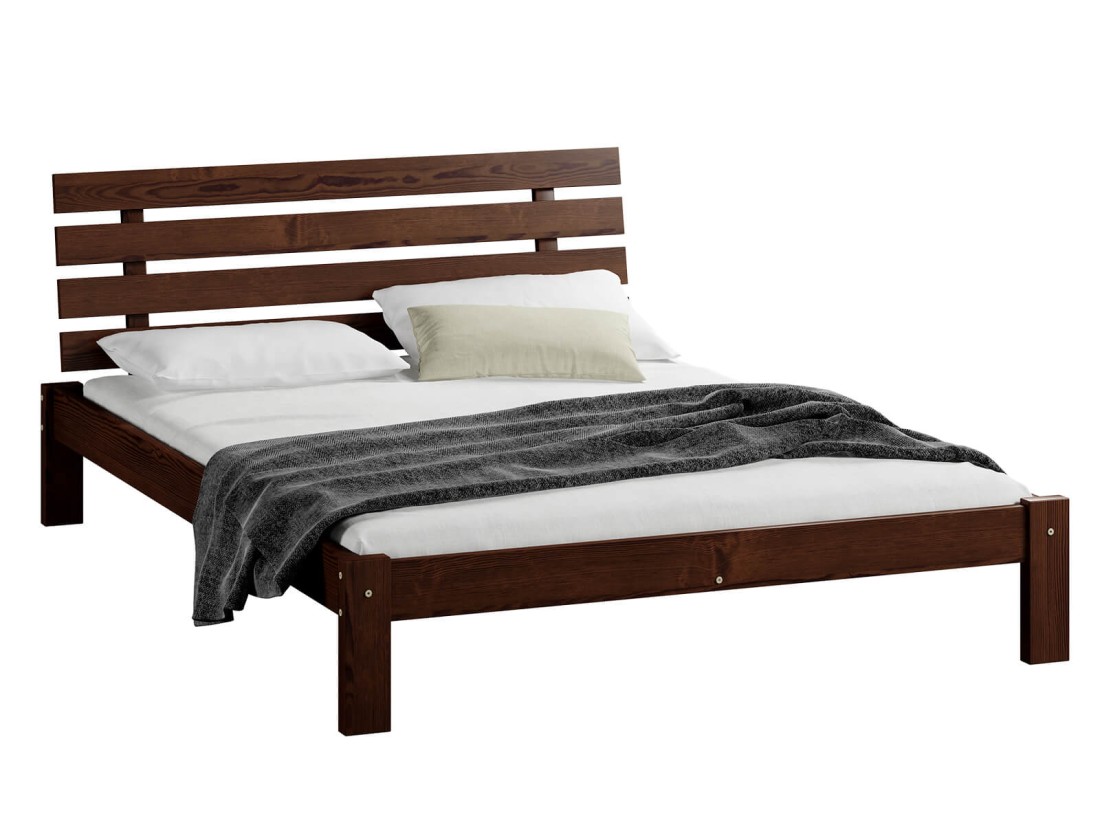 Łóżko sosnowe Klara 120x200 orzech