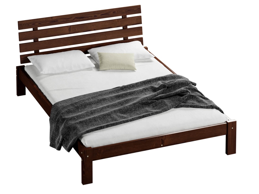 Łóżko sosnowe Klara 120x200 orzech