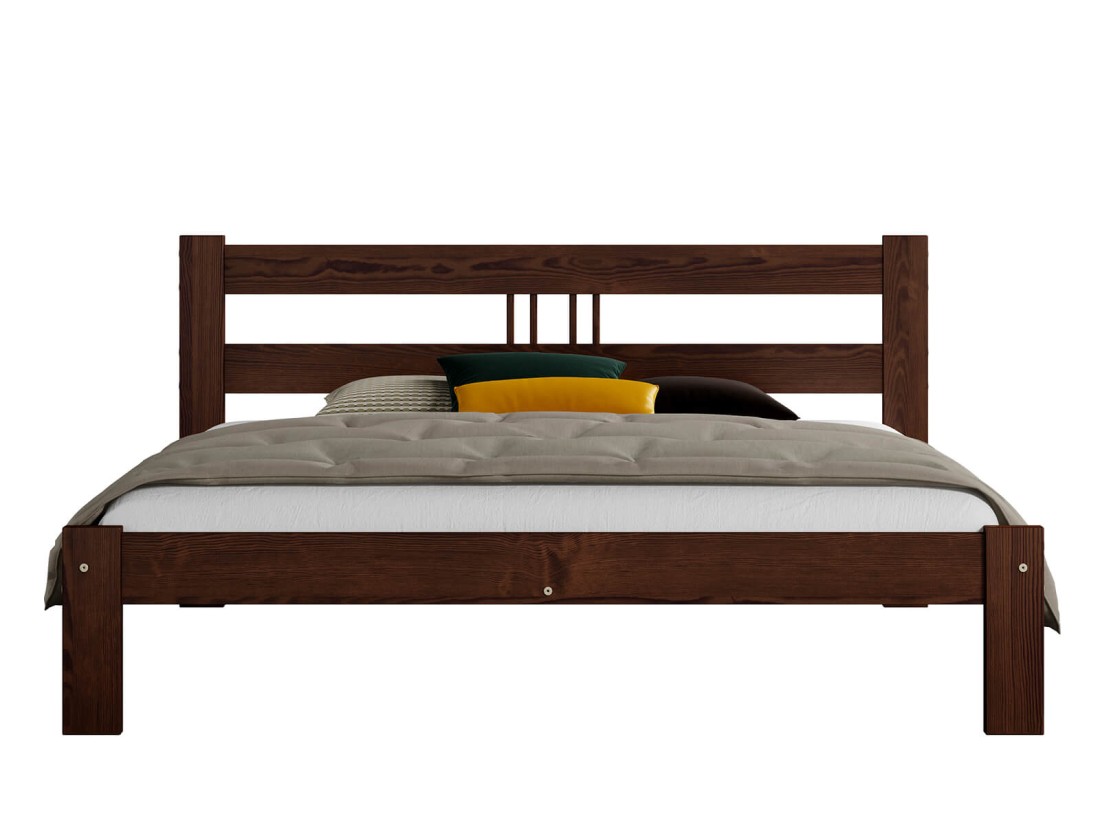 Łóżko sosnowe Nikola 120x200 orzech