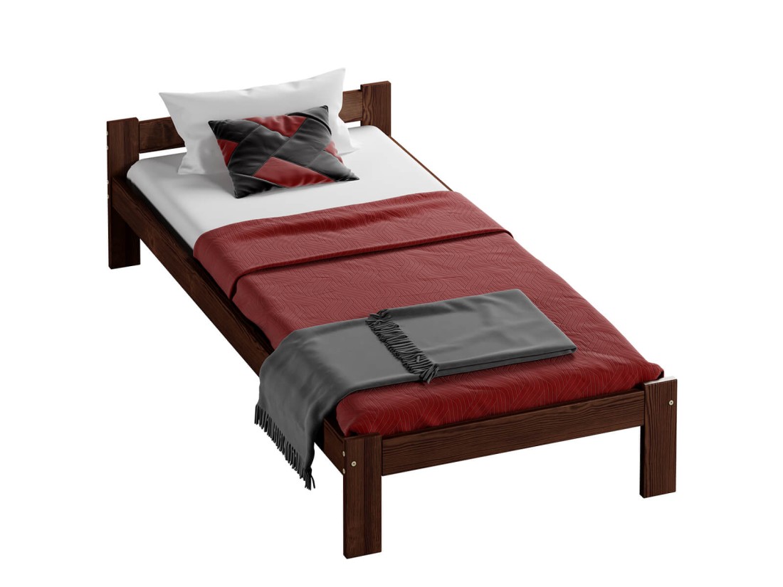 Łóżko drewniane Naba 90x200 eko orzech