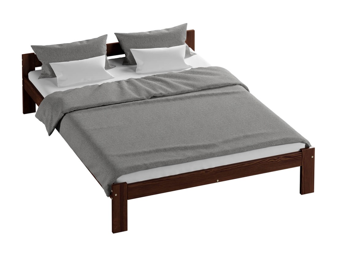 Łóżko drewniane Naba 160x200 eko orzech