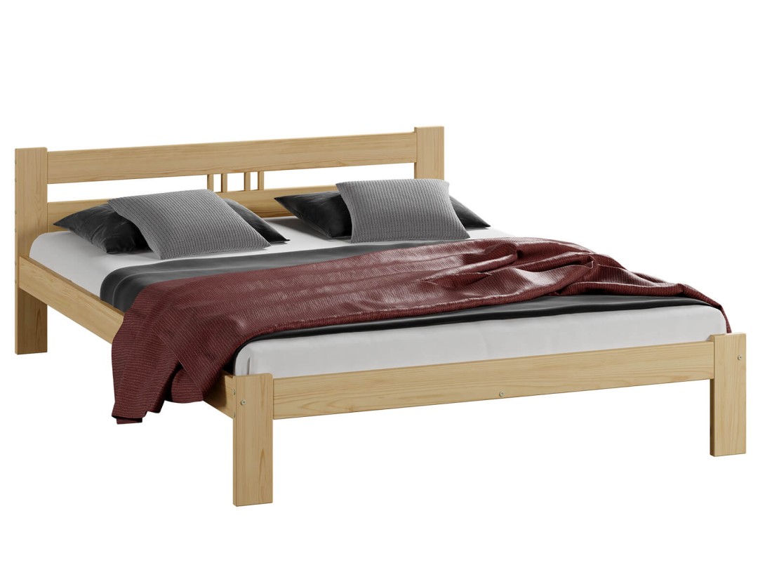 Outlet - Łóżko ekologiczne drewniane Emilia 120x200 nielakierowane