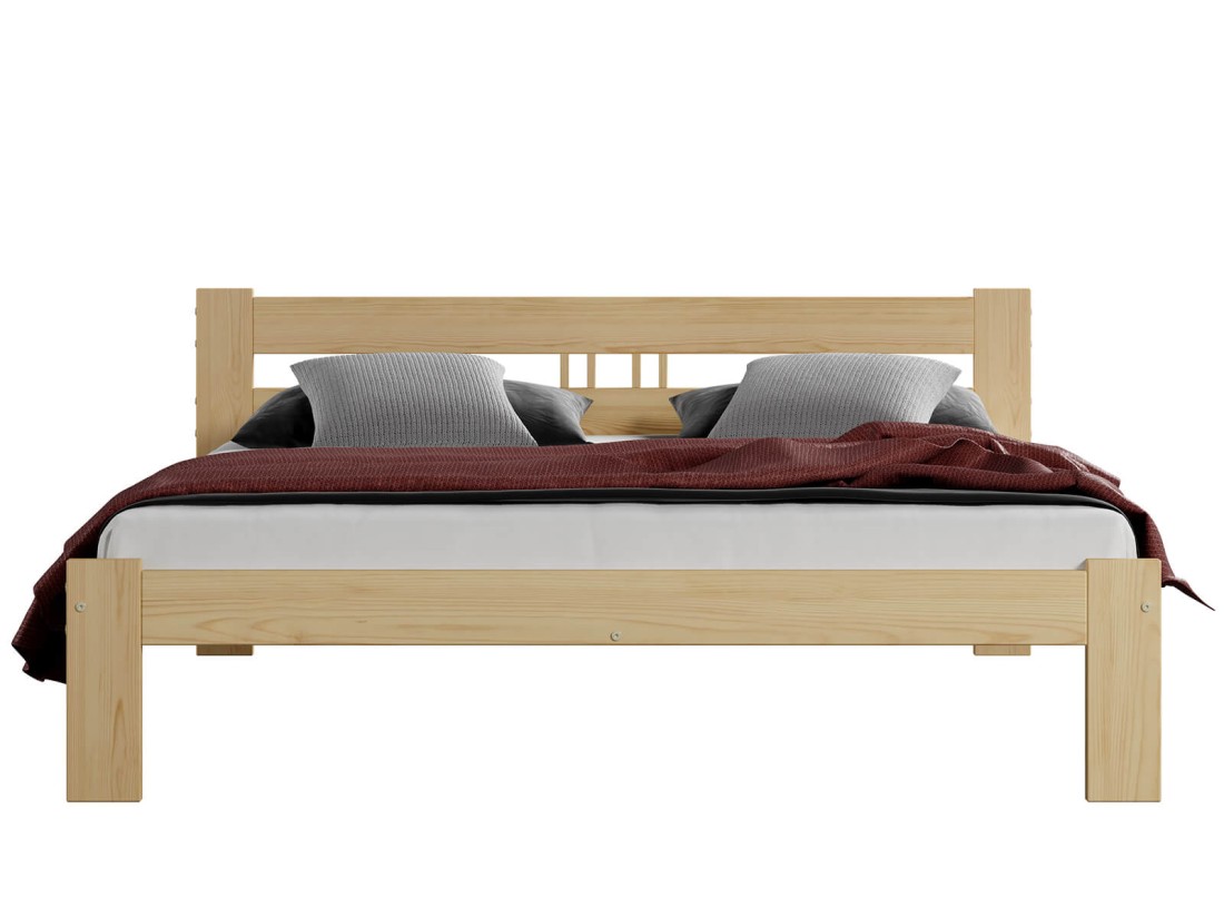 Outlet - Łóżko ekologiczne drewniane Emilia 120x200 nielakierowane