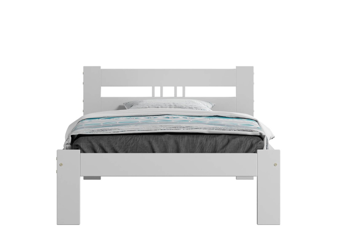 Outlet - Łóżko ekologiczne drewniane Emilia 90x200 Białe