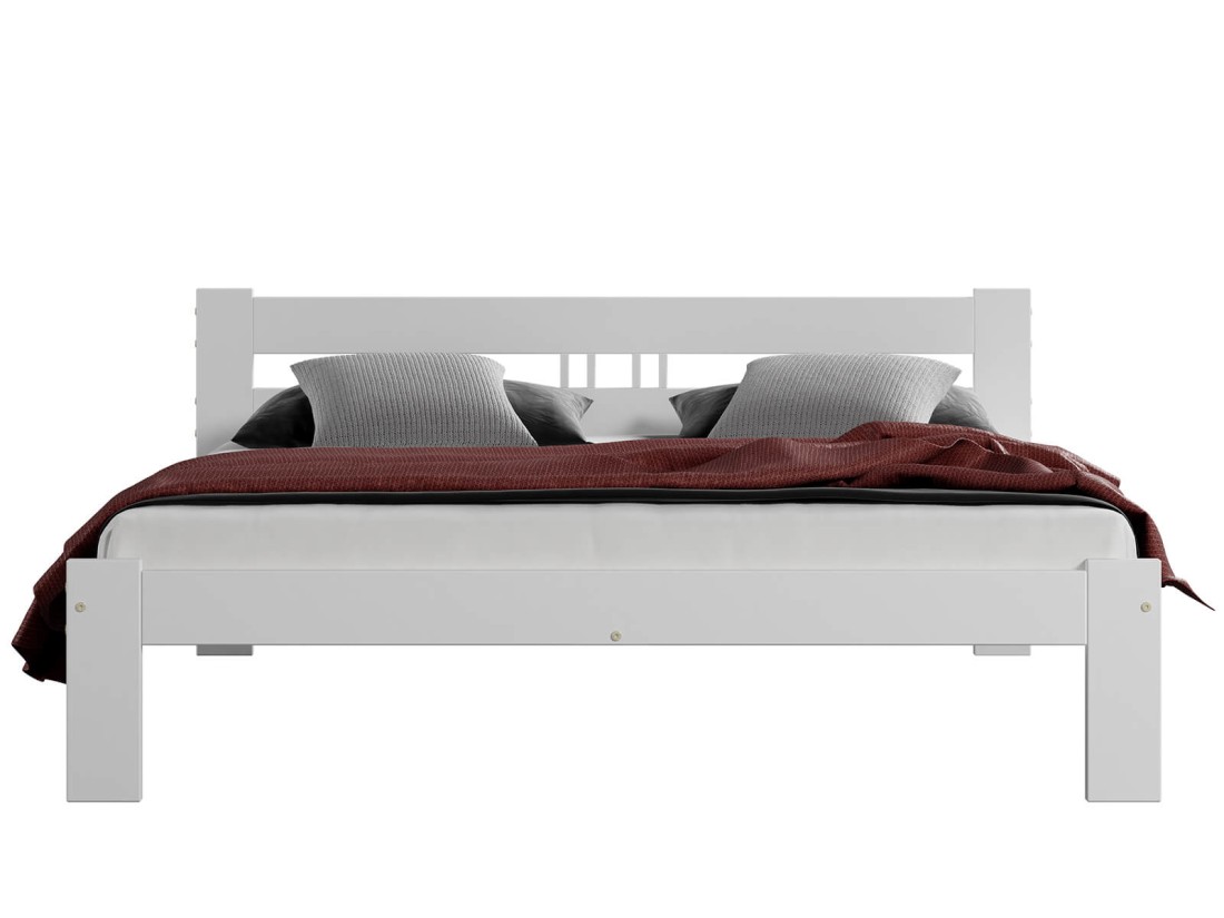 Outlet - Łóżko ekologiczne drewniane Emilia 160x200 Białe