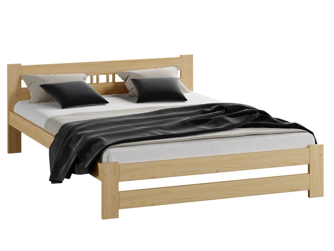 Outlet - Łóżko ekologiczne drewniane Oliwia 160x200 Sosna