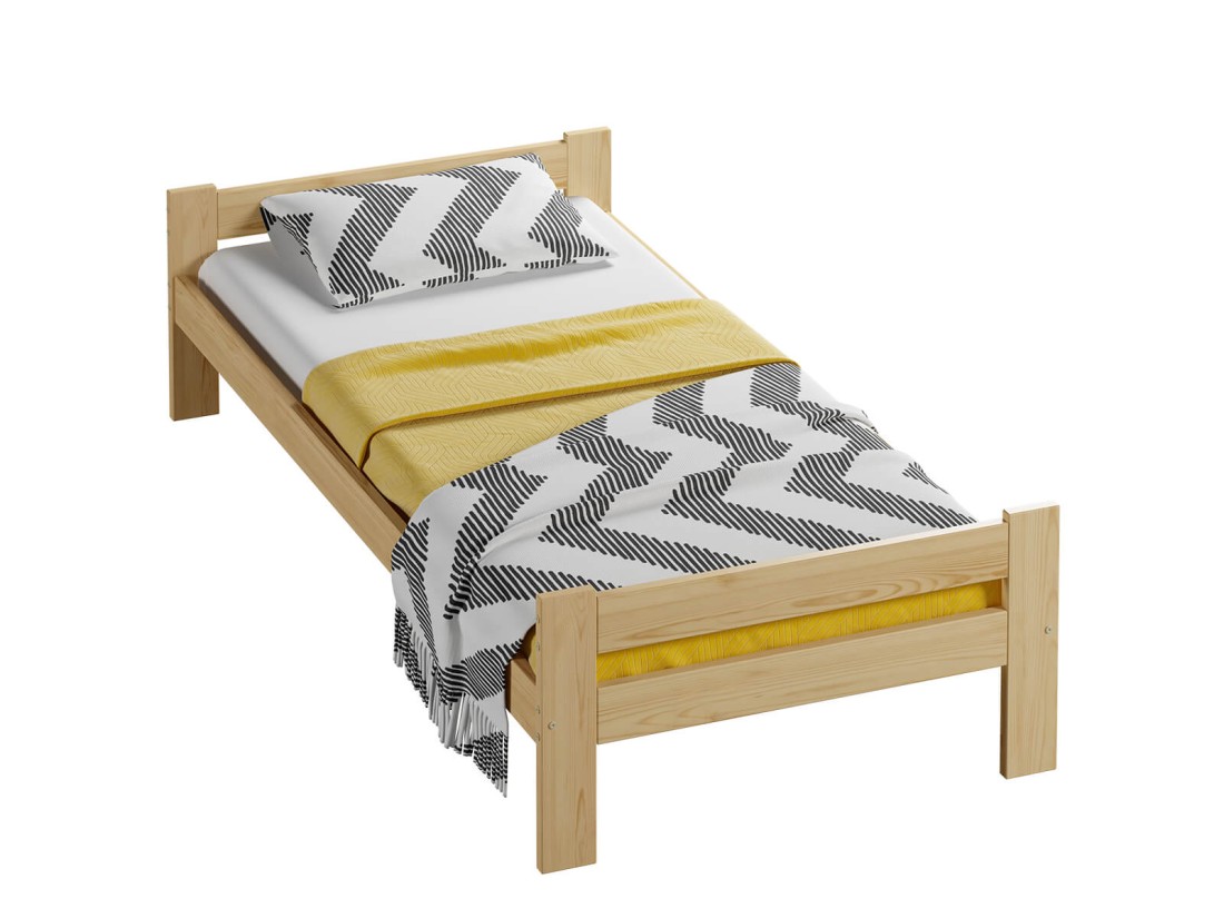 Łóżko drewniane Prima 100x200 nielakierowane