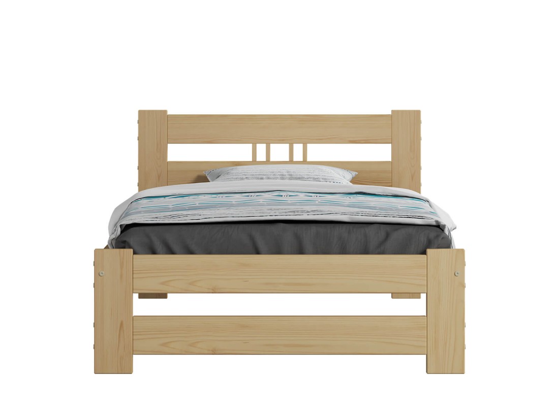 Outlet - Łóżko ekologiczne drewniane Oliwia 100x200 nielakierowane