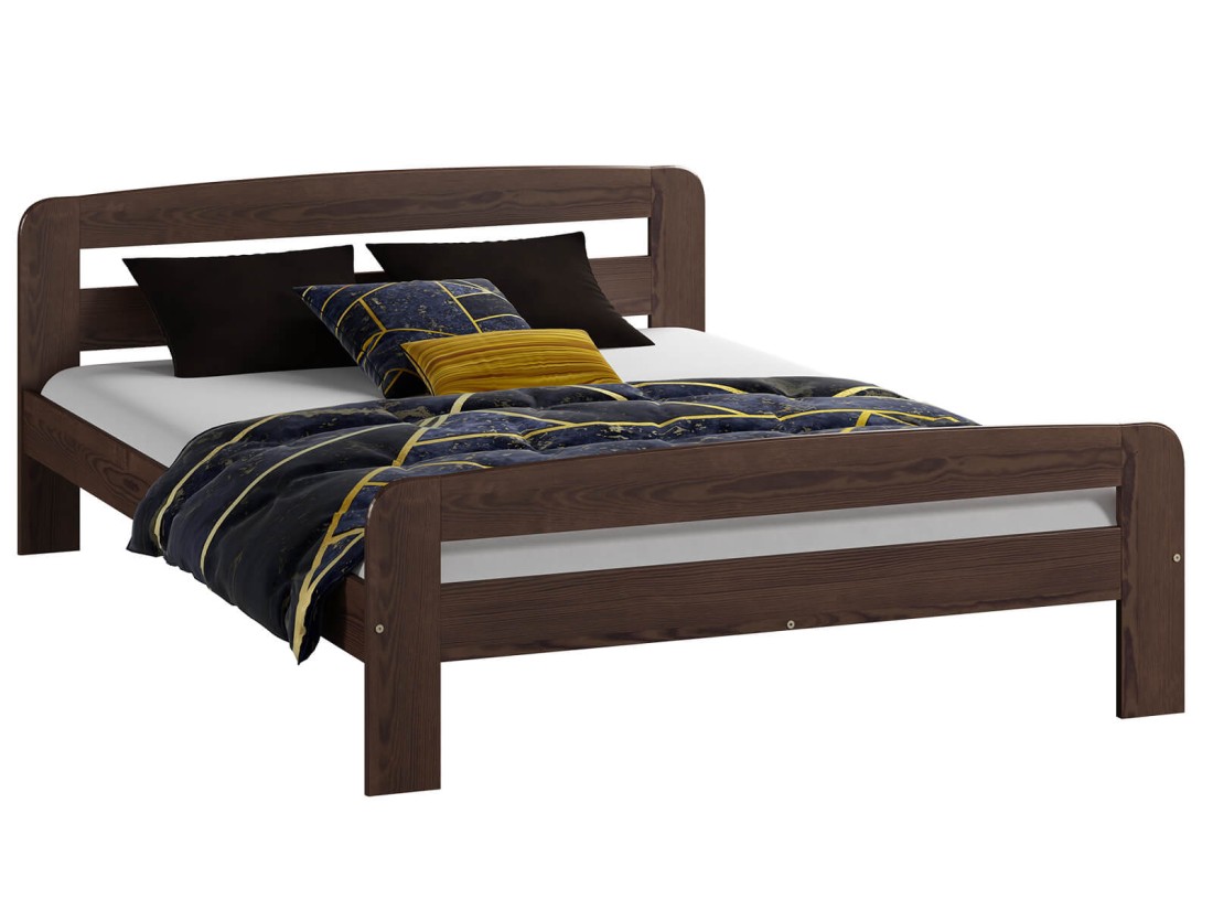 Łóżko drewniane Klaudia 120x200 z materacem kieszeniowym