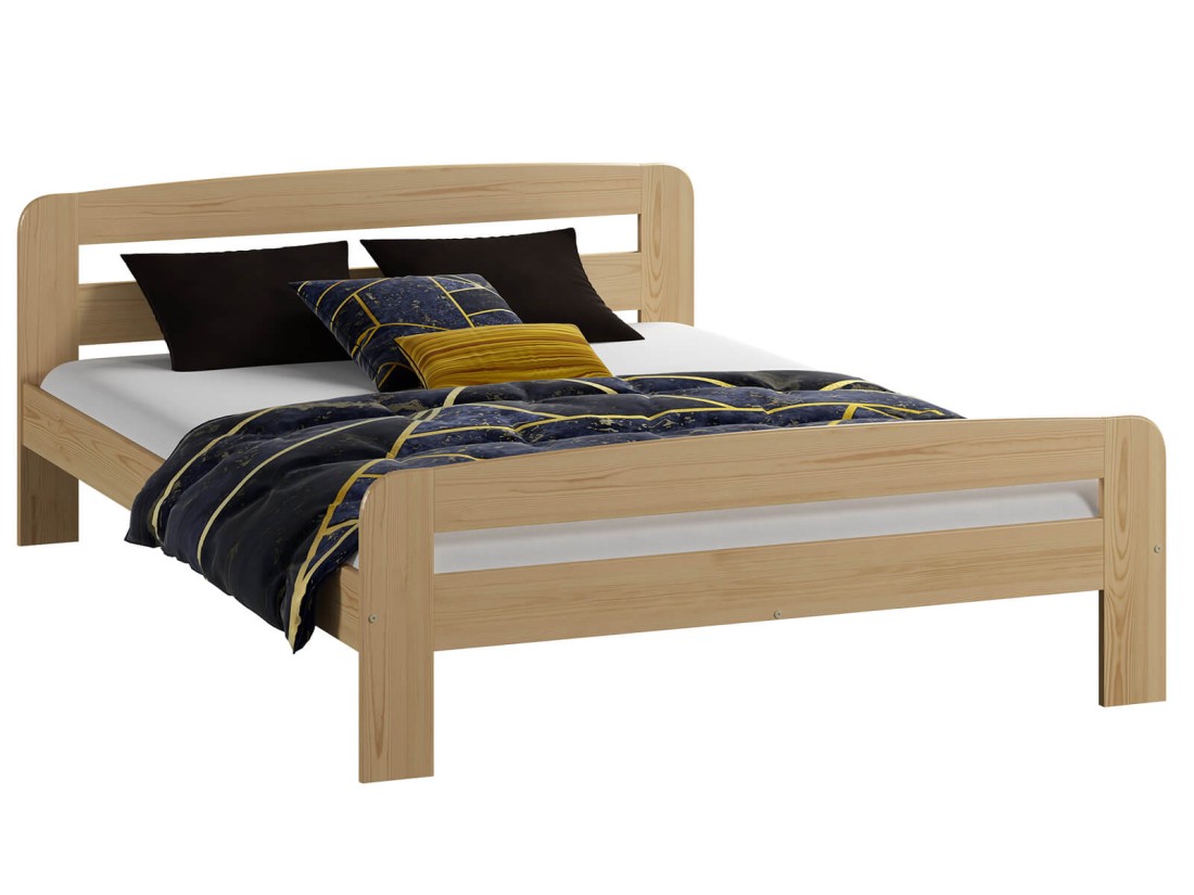 Łóżko drewniane Klaudia 120x200 z materacem kieszeniowym