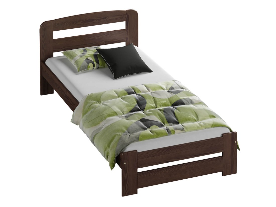 Łóżko sosnowe Lidia 90x200 orzech