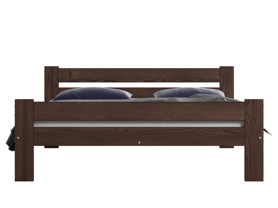 Łóżko drewniane Manta 140x200 eko orzech