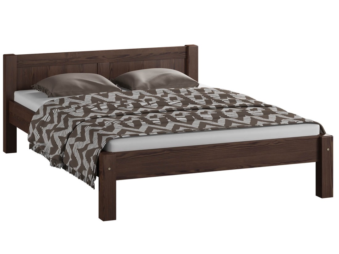 Łóżko sosnowe Wiktoria 160x200 ORZECH