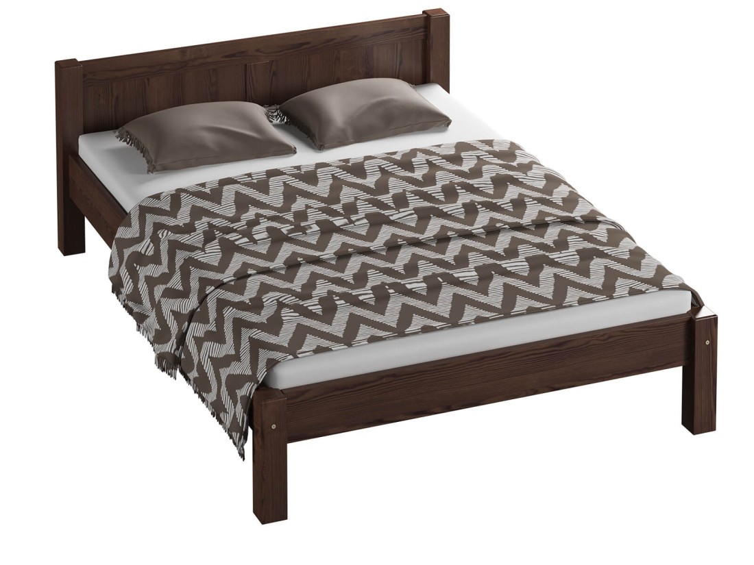 Łóżko sosnowe Wiktoria 160x200 ORZECH