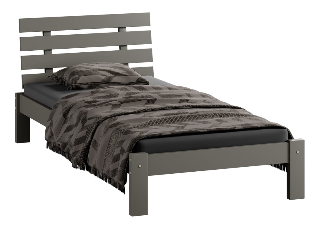 Outlet - Łóżko sosnowe Klara 90x200 SZARE
