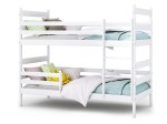 OUTLET - Łóżko piętrowe drewniane P1 80x190 białe