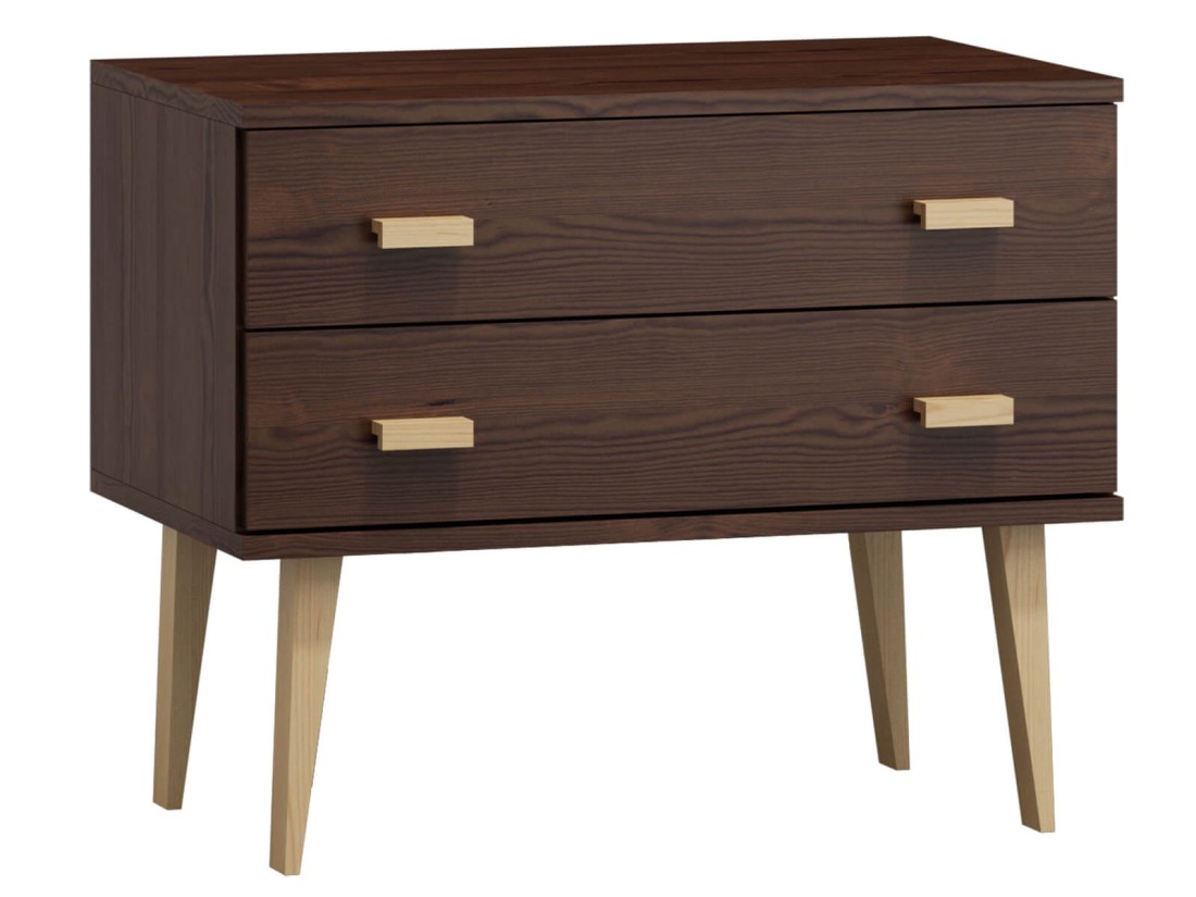 Komoda sosnowa drewniana Venuci nr1 99cm 2s orzech