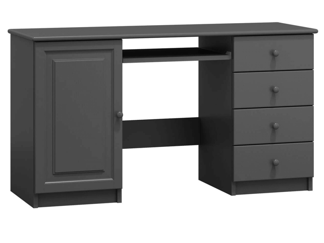 Biurko drewniane CONRADO głębokość 55cm szare