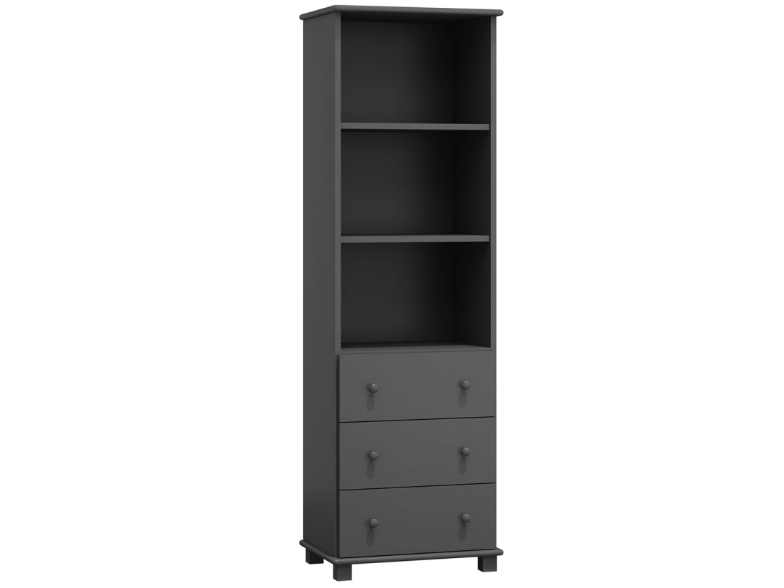 Biblioteczka sosnowa nr4 szara