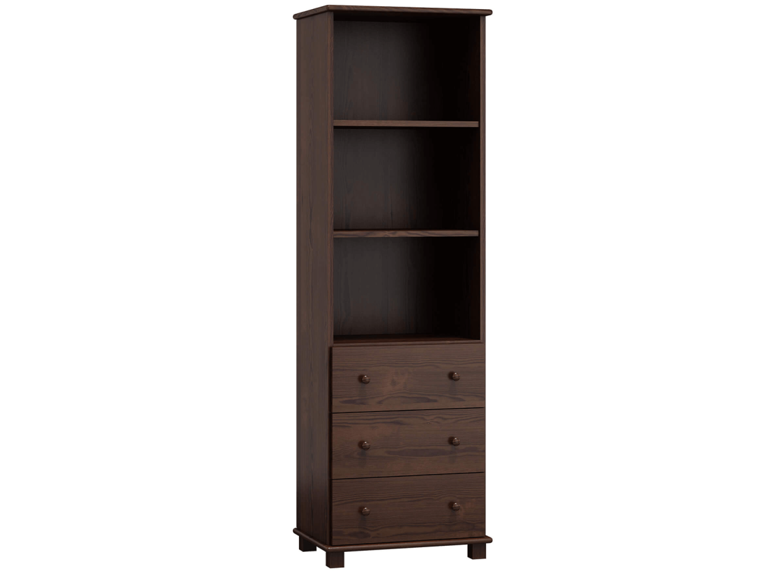 Biblioteczka sosnowa nr4 orzech