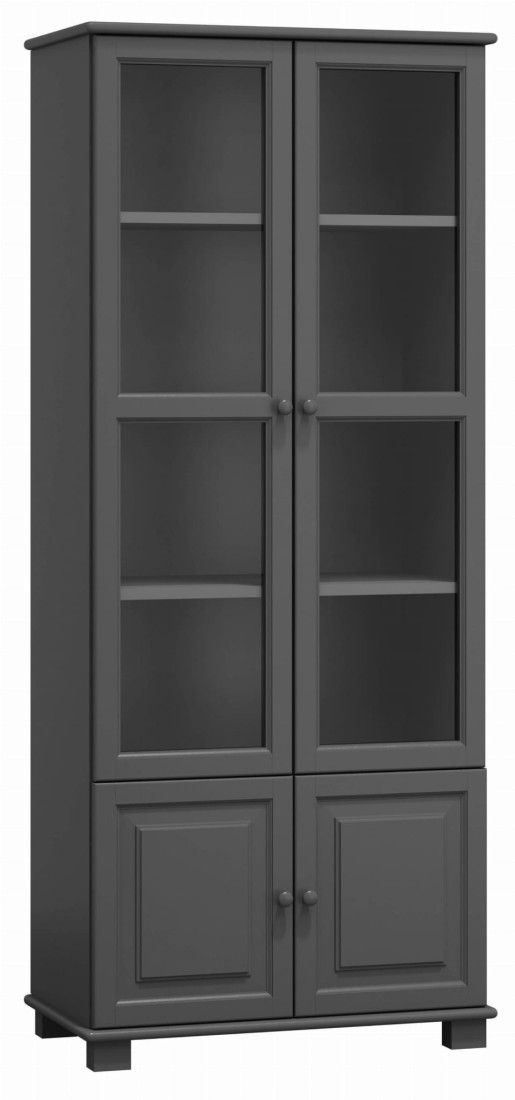 Witryna drewniana nr4 szara