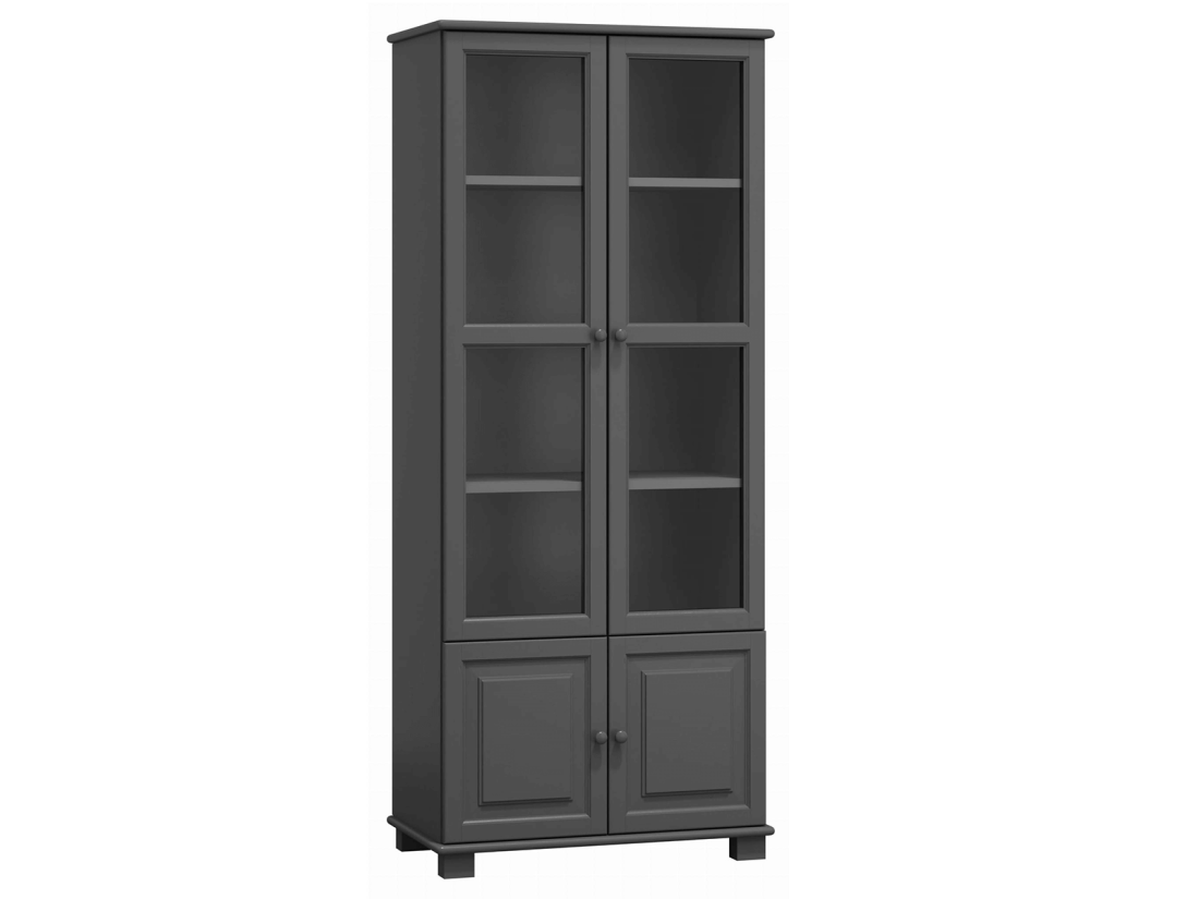 Witryna drewniana nr4 szara