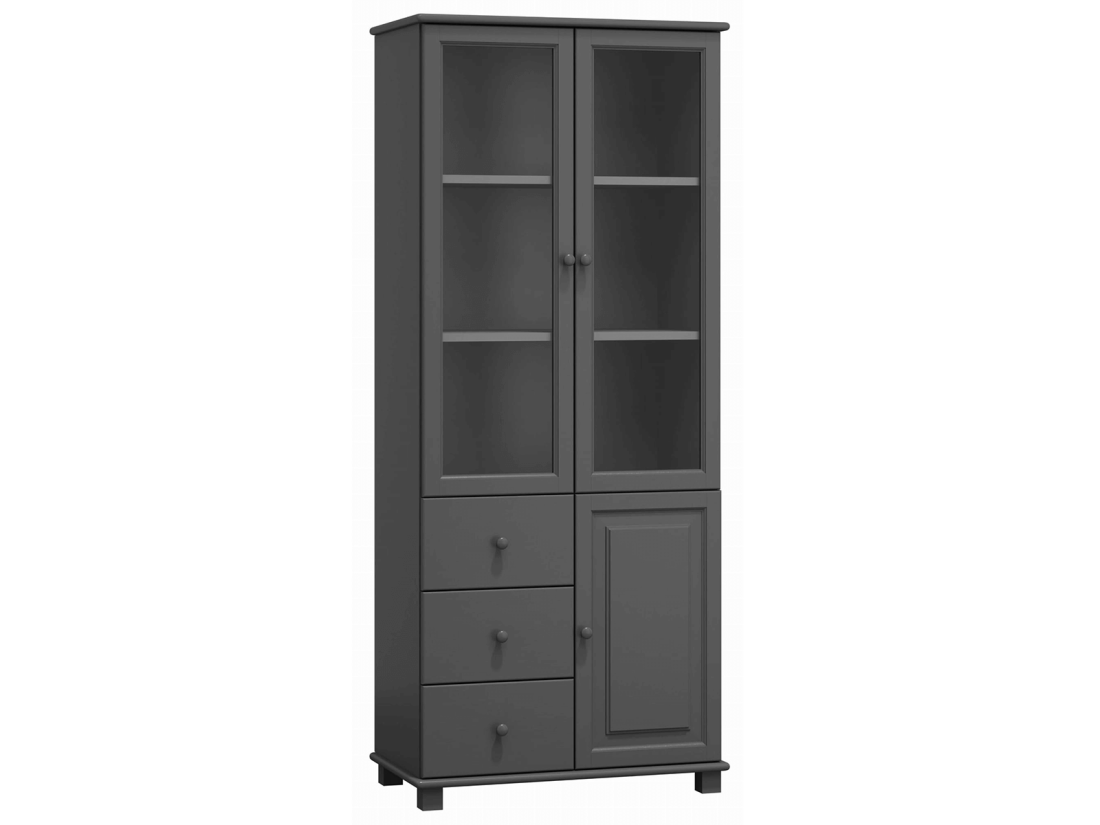 Witryna drewniana nr5 szara