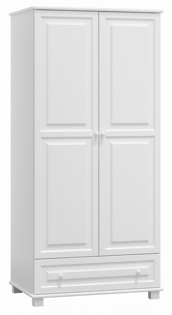 Szafa sosnowa 2D nr1 wieszak S80 biała