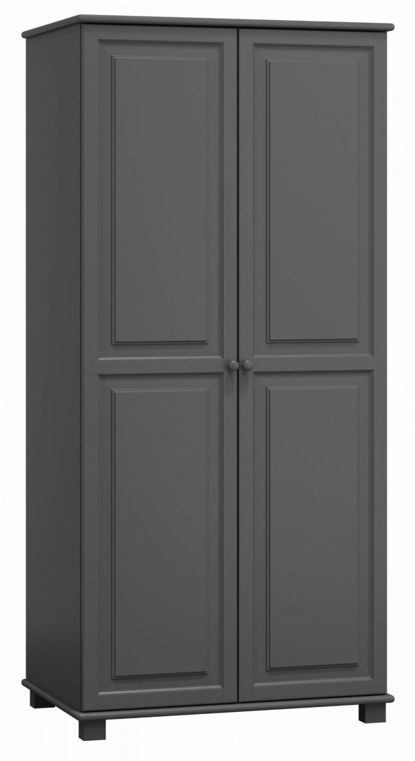 Szafa drewniana 2D nr2 wieszak S90 szara