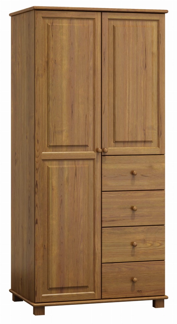 Szafa drewniana 2D nr3 wieszak/półki S90 dąb