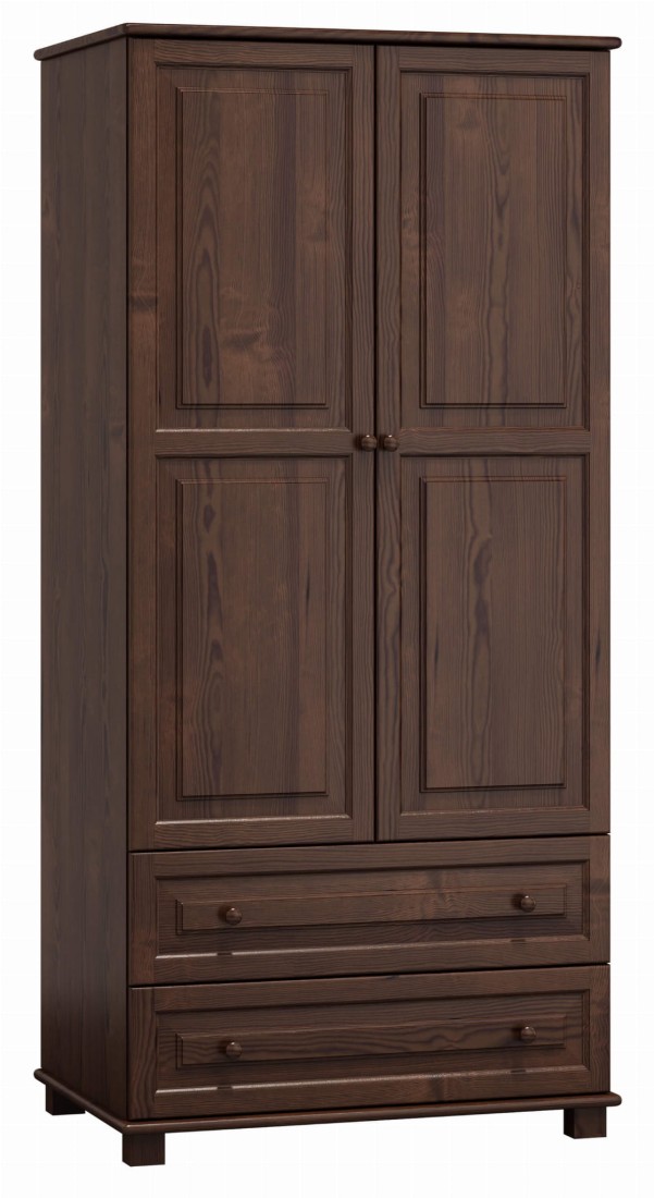 Szafa drewniana 2D nr4 wieszak/półki S80 orzech