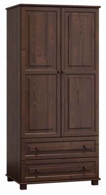 Szafa drewniana 2D nr4 wieszak/półki S80 orzech