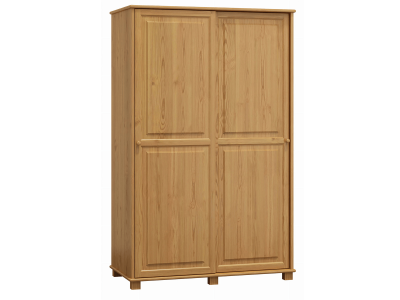 Szafa sosnowa 2D nr8 drzwi przesuwne wieszak/półki S133 olcha