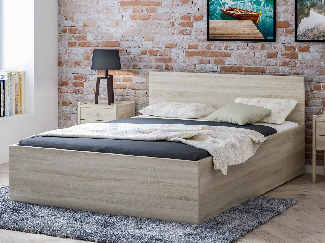 Łóżko DM1 140x200 Dąb sonoma