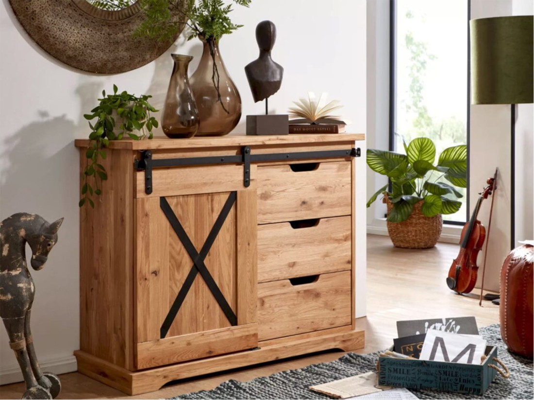 Komoda Dębowa Loftowa X-oak nr 2