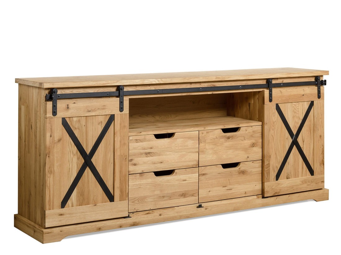 Komoda Dębowa Loftowa X-oak nr 4