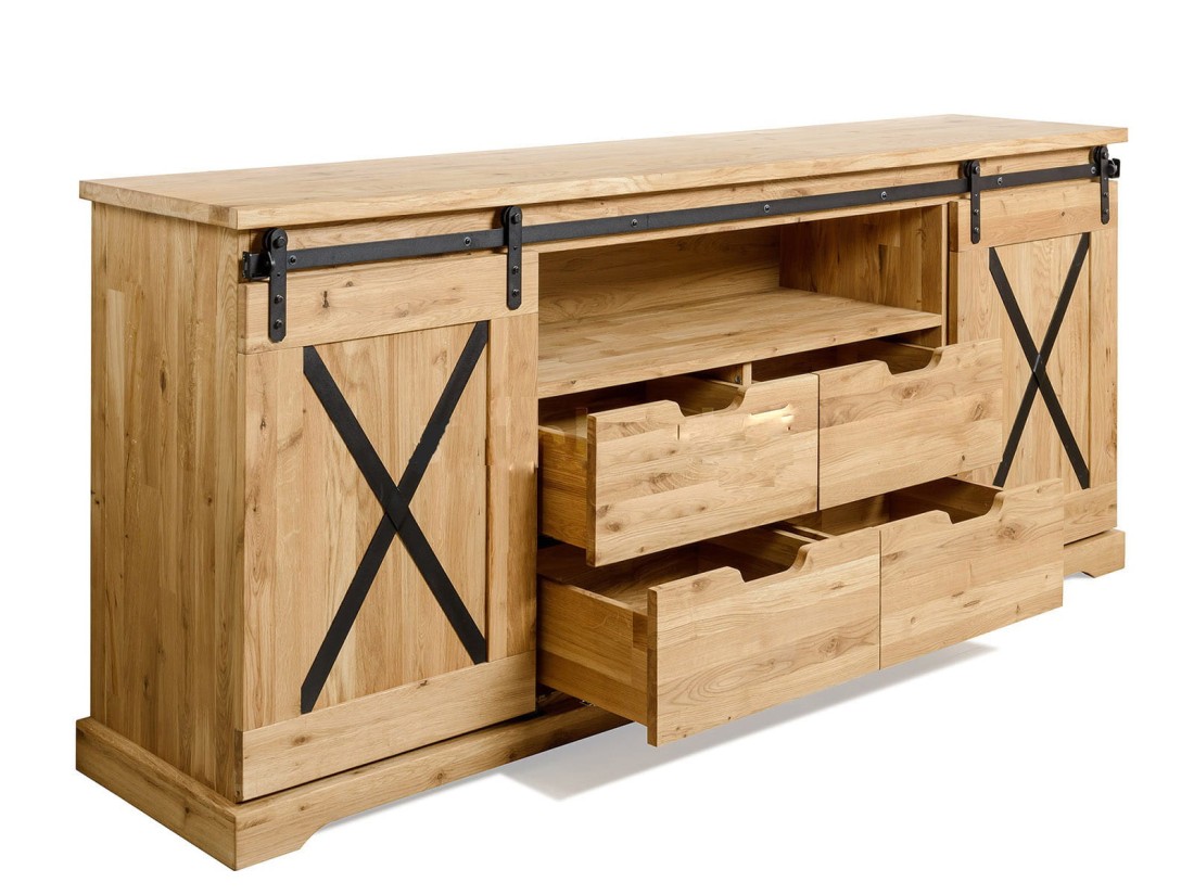 Komoda Dębowa Loftowa X-oak nr 4