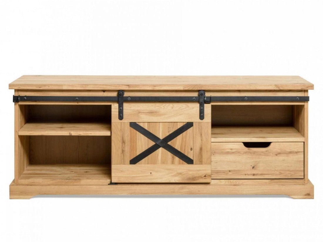 Szafka RTV Dębowa Loftowa X-oak nr 3
