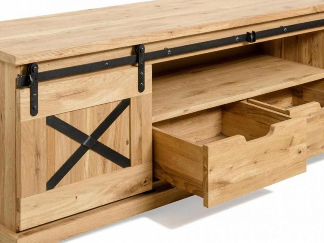 Szafka RTV Dębowa Loftowa X-oak nr 3